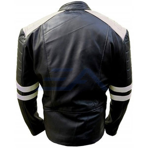 Blouson de moto en cuir léger pour homme, coupe-vent, respirant, uni, haute qualité, très vendu, facile à porter - Product Image 2