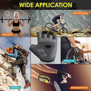 Guantes de entrenamiento de levantamiento de pesas con protección de Palma Guantes de culturismo y gimnasio OEM para levantamiento de pesas Proveedor de ropa deportiva duradera - Product Image 4