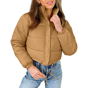 Custom Winter Women Solid Color <b>Jackets</b> Bubble Puffer Ladies Down Puffer <b>Jacket</b> Polyester Nylon Breathable Women Clothing - Product Image 1