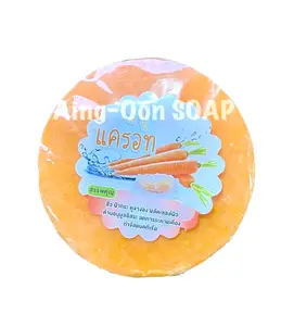 Sabun buah wortel AING-OON ukuran alami 100 gram produk Premium dari Thailand dibuat dari ekstrak alami murni