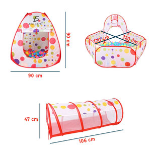 Ensemble de jeu gonflable 3-en-1 pour enfants : piscine à balles, tunnel et tente de jeu – Idéal pour l'école et les centres commerciaux, amusant et éducatif - Product Image 3