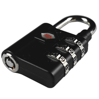 ABA 107908 Cadenas à combinaison à 3 chiffres tendance en alliage de zinc et acier avec fonction à came pour usage sur porte