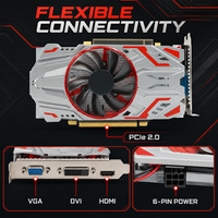 Nouvelle carte graphique de jeu pour ordinateur de bureau GTX 550 Ti 4 Go GDDR5 128 bits PCI Express 2.0 X16 DirectX 11 avec un seul ventilateur
