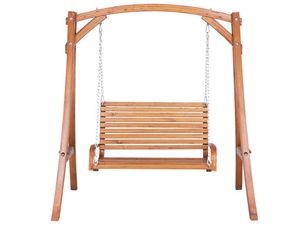 Columpio de Jardín Elora de Madera Maciza con Acabado Marrón para Exteriores - Product Image 2