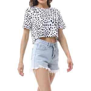 Tops Cortos de Verano para Mujer, Transpirables, de Alta Calidad, Personalizados, con Estampado Floral, Gráficos, Holgados - Product Image 3