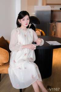 High Quality Summer Maternity Dress Anti-Shrink Soft Sweat-Absorbent Fabric Comfortable to Wear in Vietnam-V1167 - Product Image 6