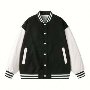 Blouson Bomber Varsity Femme Hiver 2025 Personnalisable Broderie Boutons Imperméable Respirant Doublure Polaire Teinte - Product Image 1