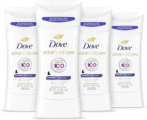 Desodorante antitranspirante en barra Dove Advanced Care Sheer Fresh, paquete de 4, protección contra el olor en las axilas por 72 horas, 2.6 oz - Product Image 4