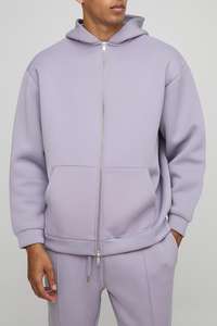 Fabricant de vêtements Sweatshirt à capuche zippé à épaules tombantes qualité supérieure Streetwear personnalisé - Product Image 6