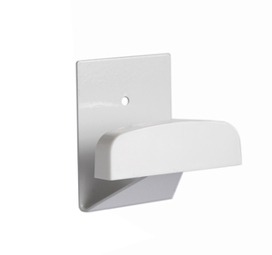 Grande gancio adesivo bianco in acciaio e plastica, adesivo o con viti, 40x50mm. (Kppels P3003I) (Confezione blister) - Product Image 1