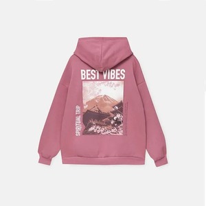 Nouveau design personnalisé imprimé polaire vêtement teint casual solide sweats à capuche tricotés pour femme Vintage Distressed Washed Hoodie pour les femmes - Product Image 1