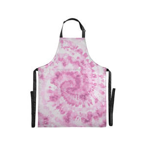 Vente directe d'usine 100% coton lin impression personnalisée réglable cuisine tablier de cuisine ensemble - Product Image 4