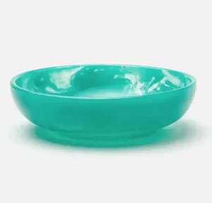 Fabuloso estilo tradicional moderno decoración del hogar tazón grande para Color verde superior pulido resina epoxi ensalada y frutero - Product Image 6