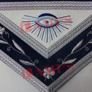 Delantal Past Masters con borde bordado 100% Delantal de piel de cordero Delantal personalizado Masonic Regalia - Product Image 3