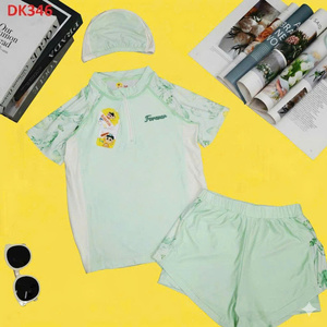 Maillot de bain pour enfant en deux pièces avec motif floral personnalisé, séchage rapide, anti-UV, fitness, imperméable, nylon et élasthanne, OEM ODM - Product Image 4