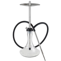 Haute sur demande Design Premium Accessoires pour fumeurs Allemand Grand Grand Verre Vert Couleur Acier Inoxydable Shisha Narguilé 2025 Inde