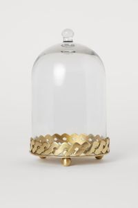 Cloche ronde en verre dôme avec socle en marbre cloche pot présentoir élégant dôme en verre vitrine gâteau support bougeoir décoration - Product Image 2