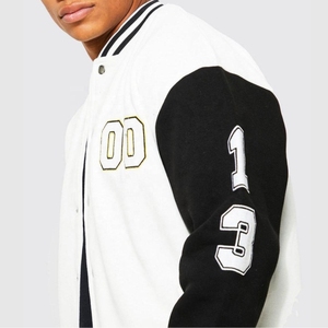 College <b>Baseball</b> <b>Jacket</b> <b>Men</b> OEM Custom Logo Chenille Embroidery Canvas Vintage Letterman Varsity Style Plus Size Waterproof - Product Image 3