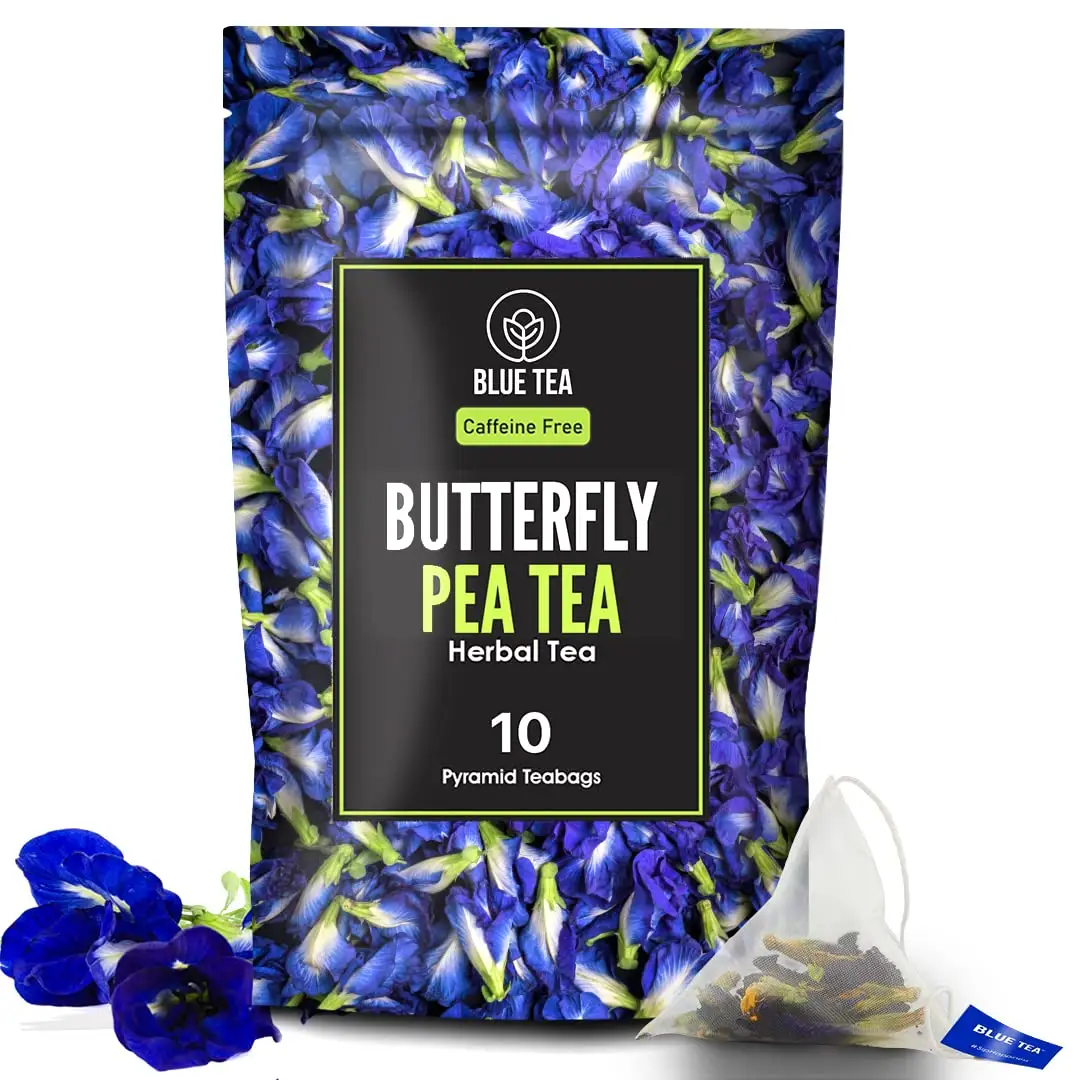 Borboleta Ervilha Flor Chá de ervas-10 Chá Saquinhos (20 Copos) DETOX TEA Faz Natural Cafeína livre Azul, Chá gelado, Cooler, Cocktails