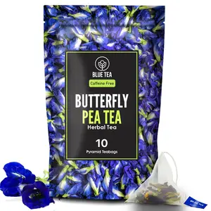 Trà thảo dược hoa đậu bướm-10 túi trà (20 cốc) Trà Giải Độc làm cho caffeine tự nhiên miễn phí màu xanh, trà đá, mát, cocktail