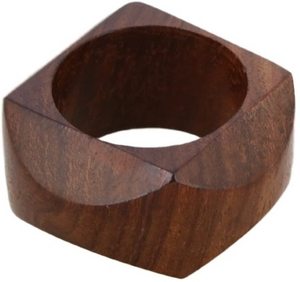 Porte-serviettes en bois artisanal tendance, style bohème créatif, pour tables à manger, fêtes, mariages et Noël - Product Image 4