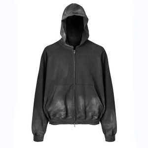 Di alta qualità prodotti personalizzati di grandi dimensioni da <span class=keywords><strong>uomo</strong></span> in cotone Vintage Casual alla moda con cappuccio Basic con cappuccio retrò Zip-up Streetwear - Product Image 3