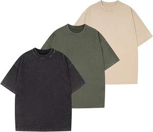 Customizable <b>Men's</b> Pigment Dyed Knitted T <b>Shirt</b> Loose Oversized Long Sleeve Vintage for Faded <b>Black</b> 100% Cotton Custom Graphic - Product Image 5