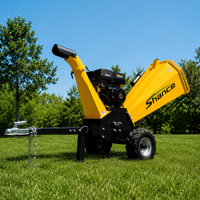 Trituradora de Madera de Alta Potencia de 15 HP, Motor Refrigerado por Aire, Suministro de Fábrica, Precio Competitivo para Proyectos de Jardinería