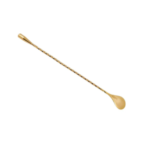 Cuillère à bar en laiton de haute qualité, design en bambou, manche long, artisanat royal, utilisée pour les bars et les fêtes de mariage - Product Image 2