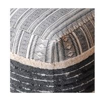 Pouf Ottoman au design texturé, en tissu de coton moderne, antistatique, couleur personnalisable, confortable, tabouret de salon, ottoman de bar