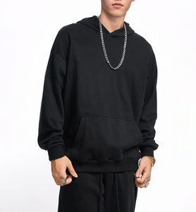 Sweat à capuche pour homme à manches longues respirant, en polyester/coton tricoté, coupe ample, impression numérique, nouvelle couleur automne-hiver, ODM personnalisé - Product Image 3