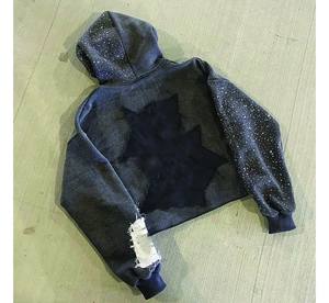 Sudadera Unisex de Primera Calidad 100% Algodón con Pedrería Brillante y Cristales para Hombre y Mujer, Personalizable al por Mayor para Invierno - Product Image 2