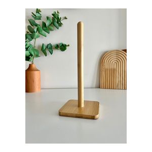 Bamboo Square <b>Paper</b> Towel Holder-<b>Kitchen</b> Roll Stand - Product Image 2