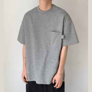 เสื้อยืดแขนสั้นสำหรับผู้ชายทรงโอเวอร์ไซส์พิมพ์ลายกราฟิกแบบกำหนดเองไหล่ตกสไตล์100% ผ้าฝ้ายแขนสั้น - Product Image 5