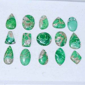 Cabujones de piedras preciosas sueltas de variscita Natural de alta calidad AAA +, piedras preciosas sueltas de forma y tamaño para la fabricación de joyas - Product Image 1