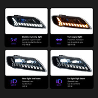 Conjunto de Faros Delanteros LED Modificados XUNBAI para Audi Q7 4L 2006-2015, Lente Bi-Proyector, DRL, Señal de Giro Secuencial, 12V, Autopartes