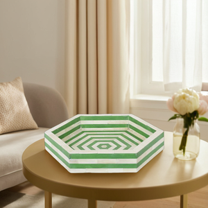 Plateau de cuisine et de table à manger en résine écologique Plateau de service décoratif pour table basse - Product Image 3