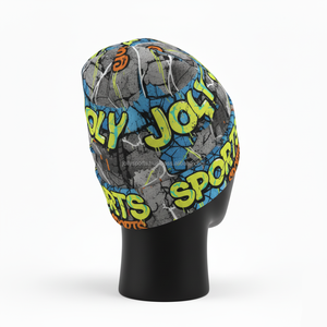 Bonnet pour femmes GSM Respirant Polyester Spandex Blend Colorful Street Style Print Custom Logo Heat Press Jacquard Beanies Cap - Product Image 4