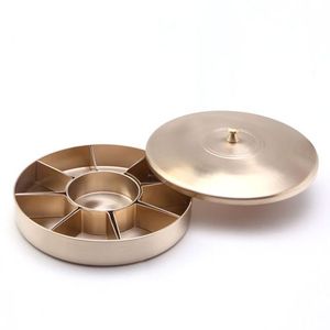 Nouveauté Lot de 2 bols de service élégants en plaqué or avec date pour les célébrations du Ramadan Eid & Iftar Plateau décoratif du Moyen-Orient - Product Image 6