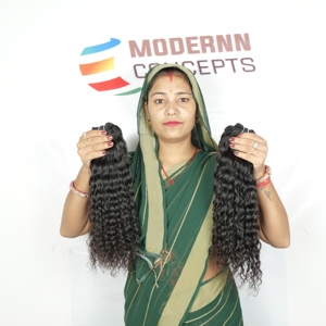 ผมหยักศกอินเดียดิบแบบไม่ผ่านกระบวนการผมธรรมชาติสีเงางามลอนลึกแบบหลวมผมต่อแบบไม่ผ่านกระบวนการ100% - Product Image 3