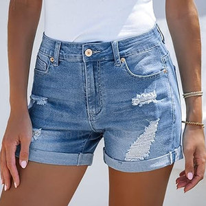 Haute qualité meilleur Design femmes jean court 2024 nouveau Style femmes jean court séchage rapide femmes jean court - Product Image 4