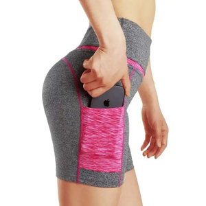 Ropa americana, pantalones cortos de entrenamiento de cintura alta para mujer, pantalones cortos de motorista para Fitness, pantalones cortos deportivos de entrenamiento para mujer - Product Image 1