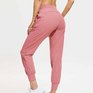 Pantalon de jogging plat pour femme, dernière conception, écologique, léger, séchage rapide, respirant, taille personnalisée, logo, fermeture à cordon - Product Image 2