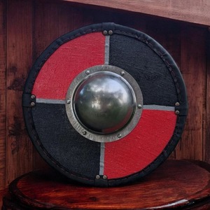 Hoja de acero Nórdico Buckler Escudo Cuchillos Fabricante Decorado Escudo de guerra Arte de la pared Decoración para el hogar Aplicación industrial Cuero - Product Image 2