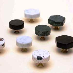 Bouton de porte externe hexagonal en laiton or boutons en marbre les plus vendus avec taille de forme de couleur personnalisée fabriqué en inde article - Product Image 3