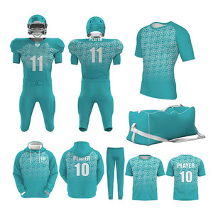 Uniforme de Fútbol Americano de Alta Calidad en Color Sólido, 100% Poliéster, para Equipos, con Bolsas, en Stock - Product Image 1