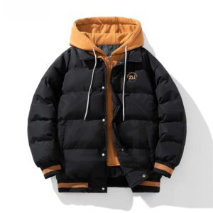 Veste matelassée décontractée pour homme, hiver, fermeture éclair Fox, imperméable, respirante, coupe-vent, grande taille, rembourrage polyester, haute qualité - Product Image 6