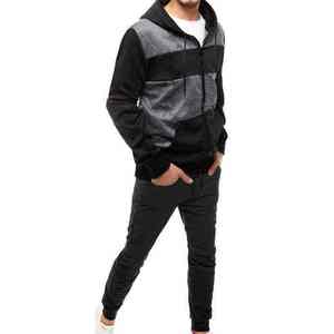 Survêtement personnalisé de haute qualité pour hommes Tenue décontractée Survêtement pour hommes 2 pièces Fermeture éclair complète - Product Image 5