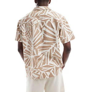 Camiseta de Playa Vintage con Estampado de Sublimación de Alta Calidad, Camiseta Informal con Estampado Floral, Camiseta Hawaiana Personalizada al por Mayor para Hombre - Product Image 5