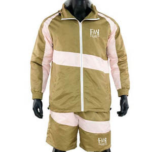 Les ensembles de coupe-vent en deux pièces imperméables légers avec le tissu de Spandex/polyester place pour le logo imprimé fait sur commande des hommes - Product Image 1